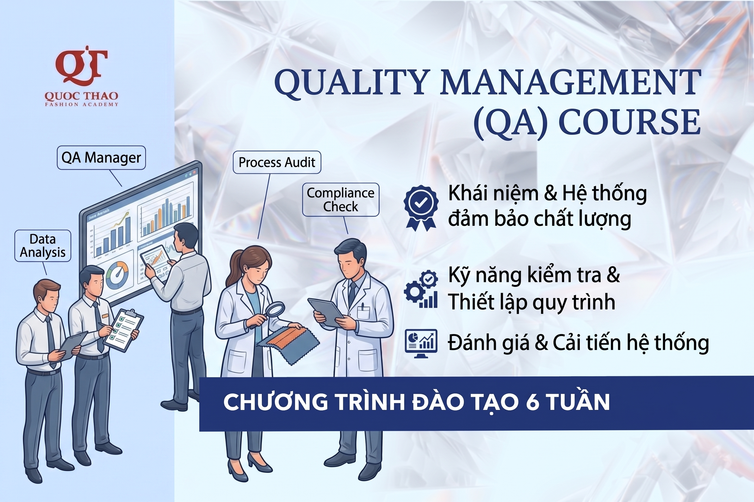 Quản lý chất lượng QA ngành may mặc thời trang